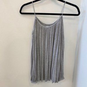 Gray off shoulder shirt